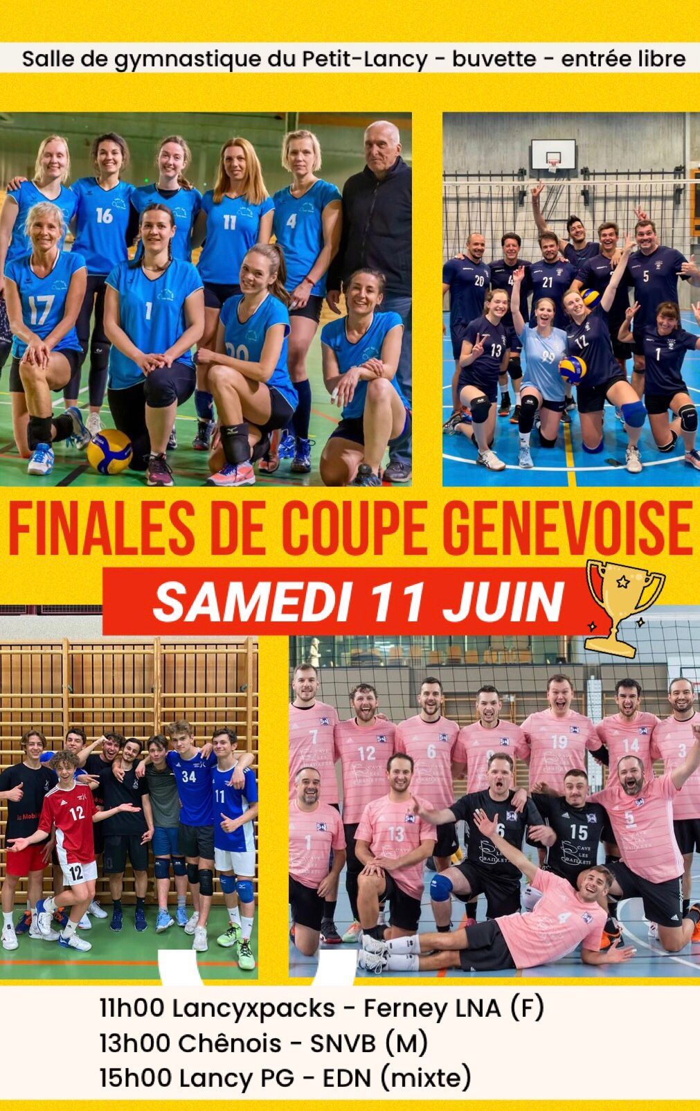 Finales de la coupe genevoise – samedi 11 juin